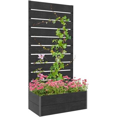 Outsunny Raised Garden Bed with Trellis and Drainage Hole - Garden Bed Outsunny Raised Garden Bed with Trellis and Drainage Hole - Garden Bed