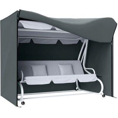 Outsunny - 3 Seater - Grey - Windproof - Garden Swing Cover Outsunny - 3 Seater - Grey - Windproof - Garden Swing Cover