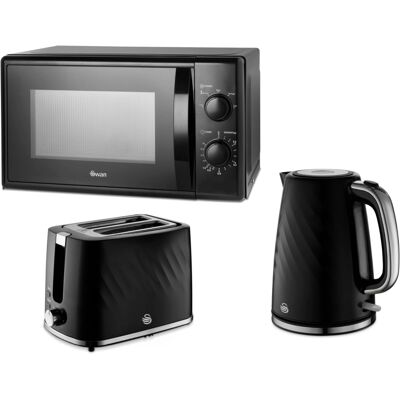 Swan - Windsor - Black - 2-Slice - Set Swan - Windsor - Black - 2-Slice - Set