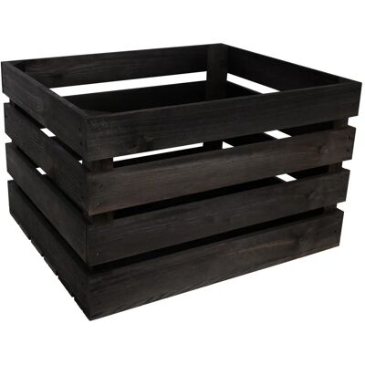 Creative Deco Black Wooden Decoration Box - 50x40x30 cm - Versatile Storage Creative Deco Black Wooden Decoration Box - 50x40x30 cm - Versatile Storage