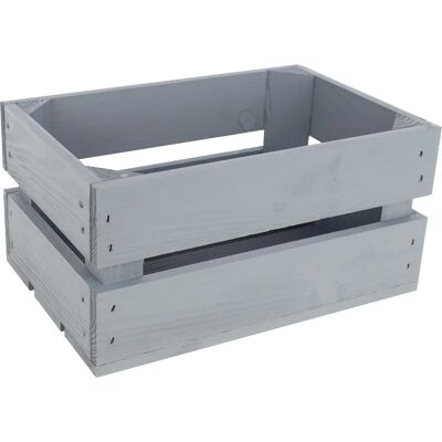 Creative Deco Box Wood Grey - 30x20x15 cm - Fruit Crate Creative Deco Box Wood Grey - 30x20x15 cm - Fruit Crate