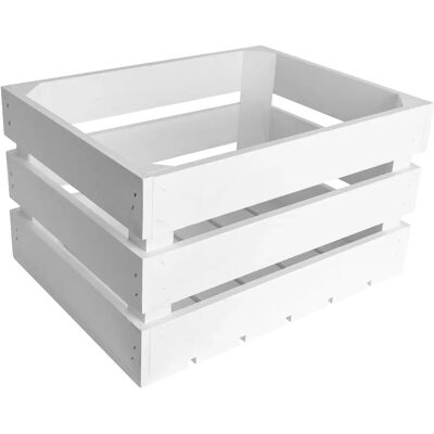 Creative Deco Caixa de madeira branca - 40x30x23 cm Creative Deco Caixa de madeira branca - 40x30x23 cm