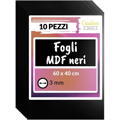 Creative Deco Model - Czarne Panele MDF - 600x400x3 mm Creative Deco Model - Czarne Panele MDF - 600x400x3 mm