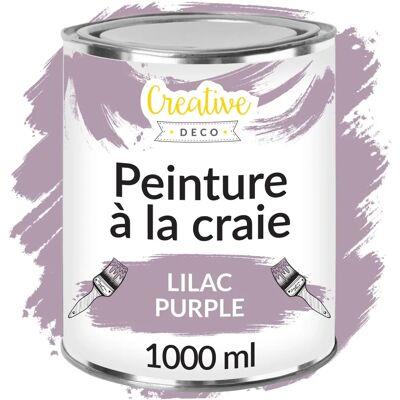 Creative Deco Peinture à la Craie Lila 1L - Meubles & Murs Creative Deco Peinture à la Craie Lila 1L - Meubles & Murs