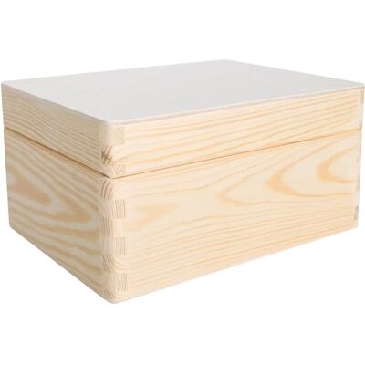 Caixa de Madeira Creative Deco com Tampa - 19.5x15x10 cm - Caixa de Armazenamento Caixa de Madeira Creative Deco com Tampa - 19.5x15x10 cm - Caixa de Armazenamento