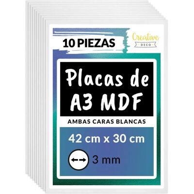 Płyty MDF Białe Creative Deco A3 - 420x300x3mm - Drewniane Panele Płyty MDF Białe Creative Deco A3 - 420x300x3mm - Drewniane Panele