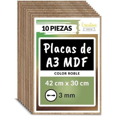 Creative Deco Dąb MDF Arkusz A3 - Tablica do rękodzieła laserowo cięta Creative Deco Dąb MDF Arkusz A3 - Tablica do rękodzieła laserowo cięta