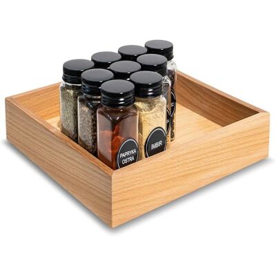 Creative Deco Boîte de Rangement en Bois de Hêtre 28x28x5cm - Organisateur pour Petits Objets - Publicité Creative Deco Boîte de Rangement en Bois de Hêtre 28x28x5cm - Organisateur pour Petits Objets - Publicité