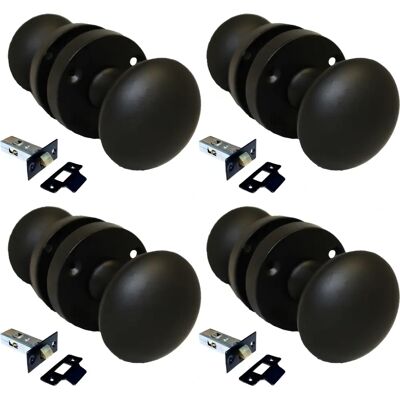 Epsom - Door Handles - Matt Black - Round - Door Knob Set Epsom - Door Handles - Matt Black - Round - Door Knob Set