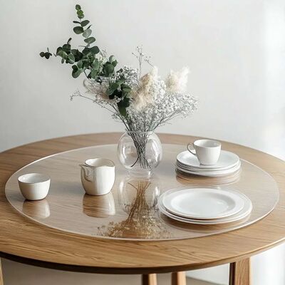 Nicoman - 60cm Round Clear PVC Protector - Table Mat Nicoman - 60cm Round Clear PVC Protector - Table Mat