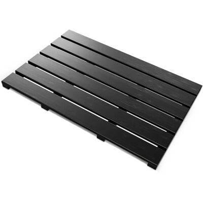 MantraRaj - Bamboo Duckboard - Black - Anti Slip - Bath Mat MantraRaj - Bamboo Duckboard - Black - Anti Slip - Bath Mat