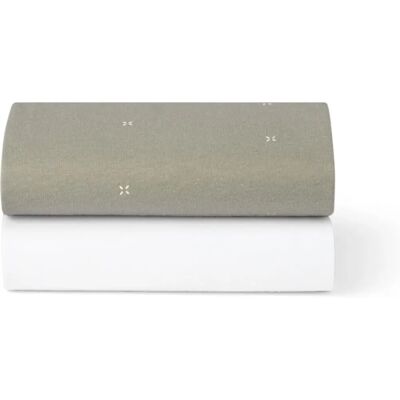 Snuz - Moses Basket Sheets - Sage Cross Snuz - Moses Basket Sheets - Sage Cross
