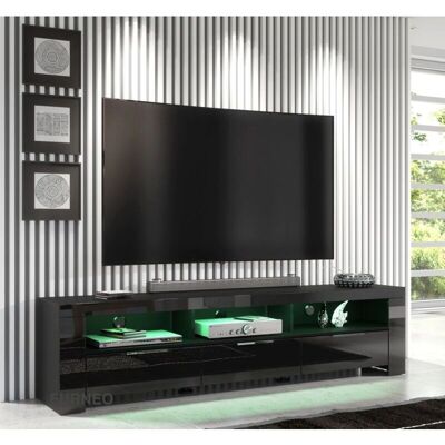 Furneo - Phantom 10 - Black - 200cm - TV Stand Furneo - Phantom 10 - Black - 200cm - TV Stand