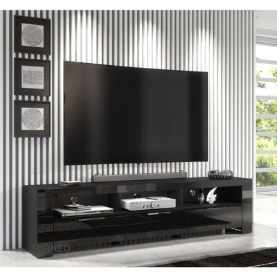 Furneo - Phantom 10 - Black - 200cm - TV Stand Furneo - Phantom 10 - Black - 200cm - TV Stand