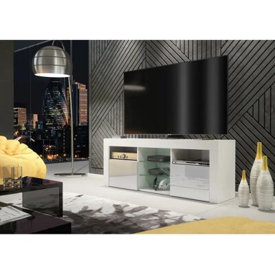 Creative Labs TV Unit - White & Grey Gloss Doors - TV Unit Creative Labs TV Unit - White & Grey Gloss Doors - TV Unit