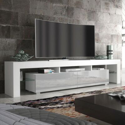 Creative Labs TV Unit 200cm White & Grey Gloss Doors - TV Unit Creative Labs TV Unit 200cm White & Grey Gloss Doors - TV Unit