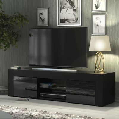 Creative Labs TV Unit 130cm - Black Gloss Doors Creative Labs TV Unit 130cm - Black Gloss Doors