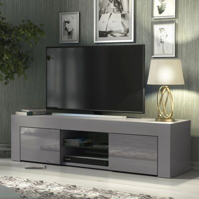 Creative Labs 130cm TV Unit - Dark Grey Gloss Doors Creative Labs 130cm TV Unit - Dark Grey Gloss Doors