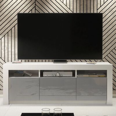 Creative Labs TV Unit 160cm - White & Grey Gloss Doors - TV Unit Creative Labs TV Unit 160cm - White & Grey Gloss Doors - TV Unit