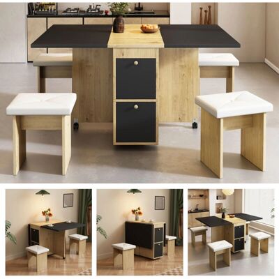 REDOM - 1208075 - 4 sedie - Estensibile - Dining table set REDOM - 1208075 - 4 sedie - Estensibile - Dining table set