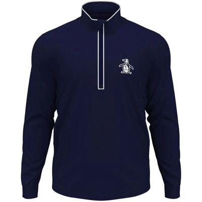 Original Penguin Navy Earl 1/4 Zip Pullover - Herren - Pullover Original Penguin Navy Earl 1/4 Zip Pullover - Herren - Pullover