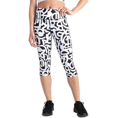 Leggings Dare 2b Influential 3/4 - Fitness, Noir Blanc Graffiti - Publicité Leggings Dare 2b Influential 3/4 - Fitness, Noir Blanc Graffiti - Publicité