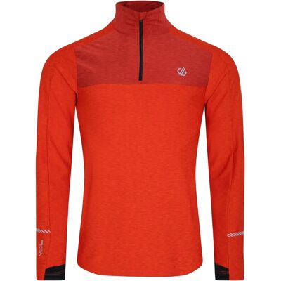 Dare 2b Men's Power Up II Lightweight Jersey Cinnamon Tuscan Red Marl - Long Sleeve Top Dare 2b Men's Power Up II Lightweight Jersey Cinnamon Tuscan Red Marl - Long Sleeve Top