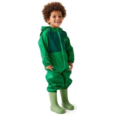 Regatta Kids Waterproof Breathable Puddle Suit - Dinosaur Jelly Bean - Kids Clothing Regatta Kids Waterproof Breathable Puddle Suit - Dinosaur Jelly Bean - Kids Clothing