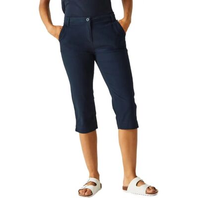 Pantalons Capri Chino Navy Bayletta de Regatta - Coton respirant - Publicité Pantalons Capri Chino Navy Bayletta de Regatta - Coton respirant - Publicité