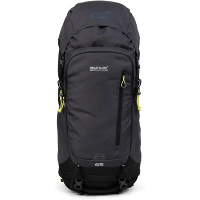 Regatta Men's Highton V2 65L Backpack - Black/Seal Grey - OS Regatta Men's Highton V2 65L Backpack - Black/Seal Grey - OS