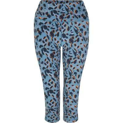 Dare2b Womens Influential Lightweight 3/4 Gym Leggings Niagara Blue Animal Print - Leggings Dare2b Womens Influential Lightweight 3/4 Gym Leggings Niagara Blue Animal Print - Leggings