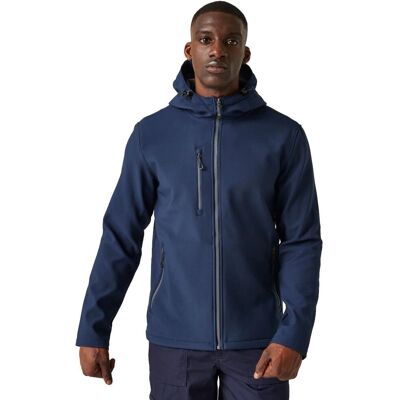 Regatta Professional Navigate 2 Layer Hooded Softshell Jacket Navy Seal Grey - Jacket Regatta Professional Navigate 2 Layer Hooded Softshell Jacket Navy Seal Grey - Jacket