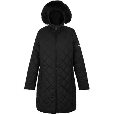 Regatta Fritha III Insulated Faux Fur Hooded Parka Jacket - Black Regatta Fritha III Insulated Faux Fur Hooded Parka Jacket - Black