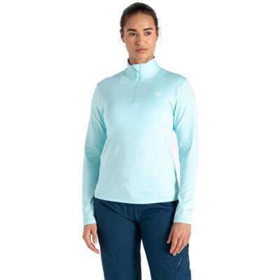 Dare 2b - Dames Water Blue Lowline II Midlayer - Middengewicht, Sneldrogend, Elastisch Dare 2b - Dames Water Blue Lowline II Midlayer - Middengewicht, Sneldrogend, Elastisch