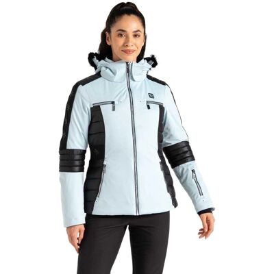 Dare2B Womens Enlighten Waterproof Ski Coat Quietude Blue/Black Model 12 - Ski Jacket Dare2B Womens Enlighten Waterproof Ski Coat Quietude Blue/Black Model 12 - Ski Jacket