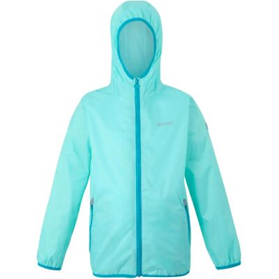 Regatta Lever II Waterproof Kids Jacket - Lightweight, Packaway, Blue Regatta Lever II Waterproof Kids Jacket - Lightweight, Packaway, Blue