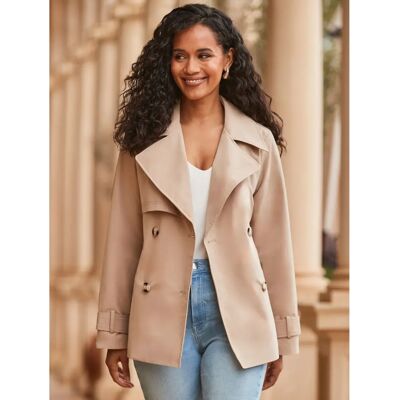 Sosandar Short Trench Coat - Trench Coat Sosandar Short Trench Coat - Trench Coat