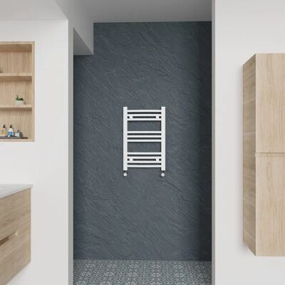 Warmehaus - 600x400 Curved - White - Heated Towel Rail Warmehaus - 600x400 Curved - White - Heated Towel Rail