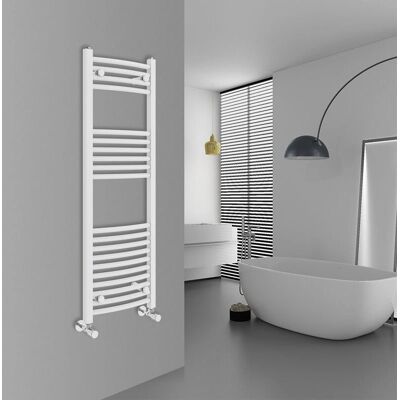 Warmehaus - Curved - White - 1200x400mm - Heated Towel Rail Warmehaus - Curved - White - 1200x400mm - Heated Towel Rail