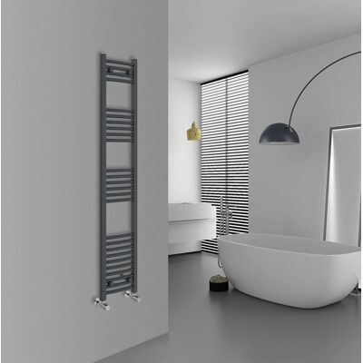 Warmehaus - Curved 1600x300 - Anthracite - Ladder - Radiator Warmehaus - Curved 1600x300 - Anthracite - Ladder - Radiator