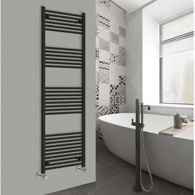 Warmehaus Straight 1800x600mm - Black - Ladder - Heated Towel Rail Warmehaus Straight 1800x600mm - Black - Ladder - Heated Towel Rail