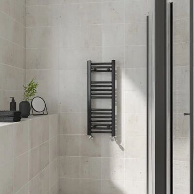Warmehaus - Curved - Black - 800x300 - Towel Rail Warmehaus - Curved - Black - 800x300 - Towel Rail