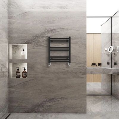 Warmehaus - Straight - 600x500mm - Black - Heated Towel Rail Warmehaus - Straight - 600x500mm - Black - Heated Towel Rail