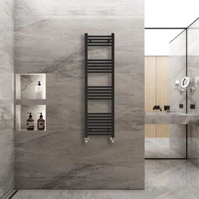 Warmehaus - Straight Heated Towel Rail - Black - Towel Rail Warmehaus - Straight Heated Towel Rail - Black - Towel Rail