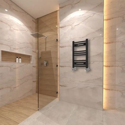 Warmehaus - Curved - 600x400mm - Black - Towel Rail Warmehaus - Curved - 600x400mm - Black - Towel Rail