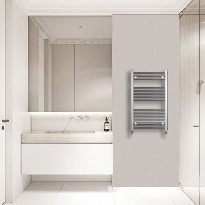 Warmehaus - Straight Heated Towel Rail - Chrome - Towel Rail Warmehaus - Straight Heated Towel Rail - Chrome - Towel Rail