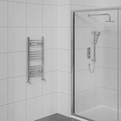 WarmeHaus - Curved Heated Towel Rail - Chrome - Towel Rail WarmeHaus - Curved Heated Towel Rail - Chrome - Towel Rail