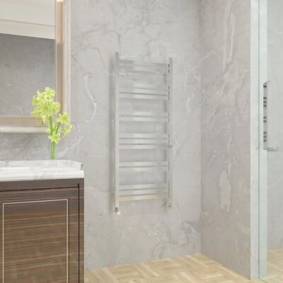 WarmeHaus - Straight Heated Towel Rail - Chrome - 1200x500mm - Towel Warmer WarmeHaus - Straight Heated Towel Rail - Chrome - 1200x500mm - Towel Warmer