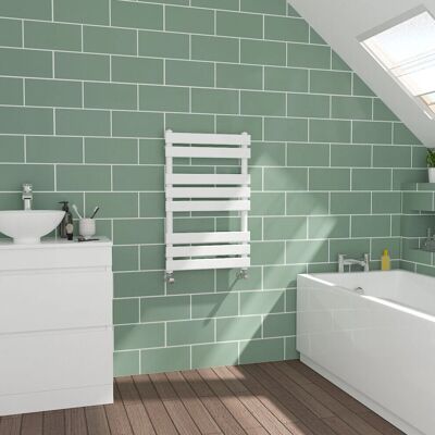 WarmeHaus - Flat Panel White - 800x500mm - Towel Radiator WarmeHaus - Flat Panel White - 800x500mm - Towel Radiator