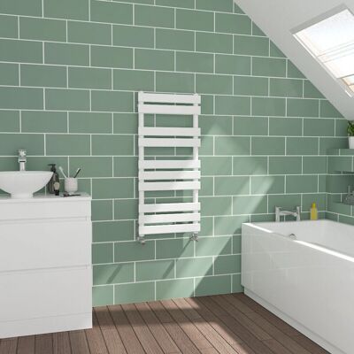 WarmeHaus - Flat Panel - White - 1000x450mm - Towel Radiator WarmeHaus - Flat Panel - White - 1000x450mm - Towel Radiator